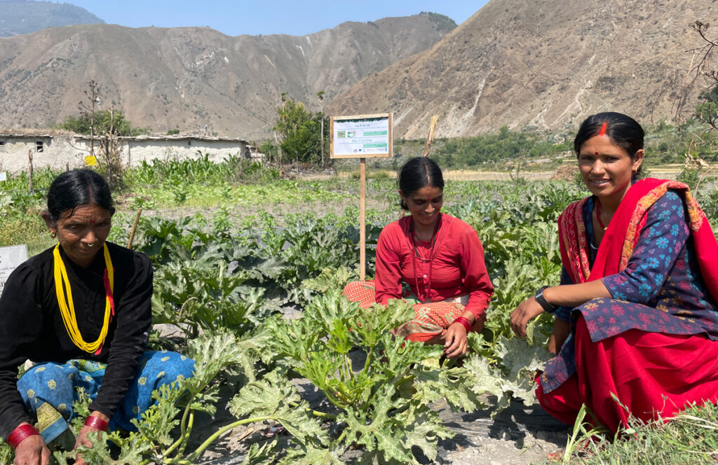 Members of farmers group happy to see other vegetable growing in the areas