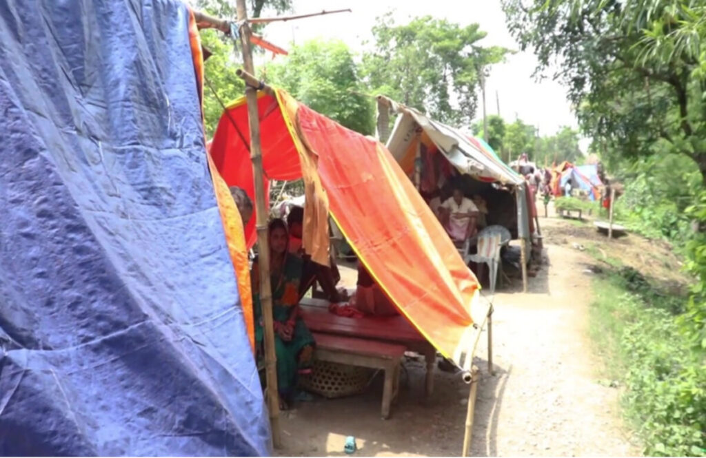 Emergency rescue shelters during the Gaur Flood. Photo Anmol Karki