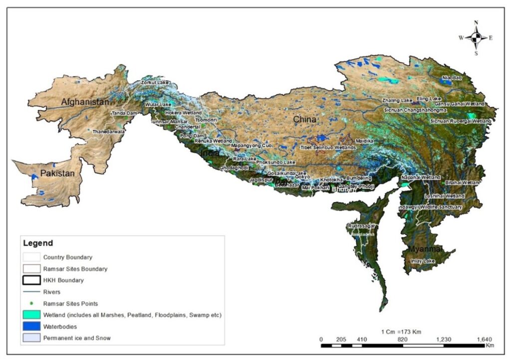 Distribution of wetlands